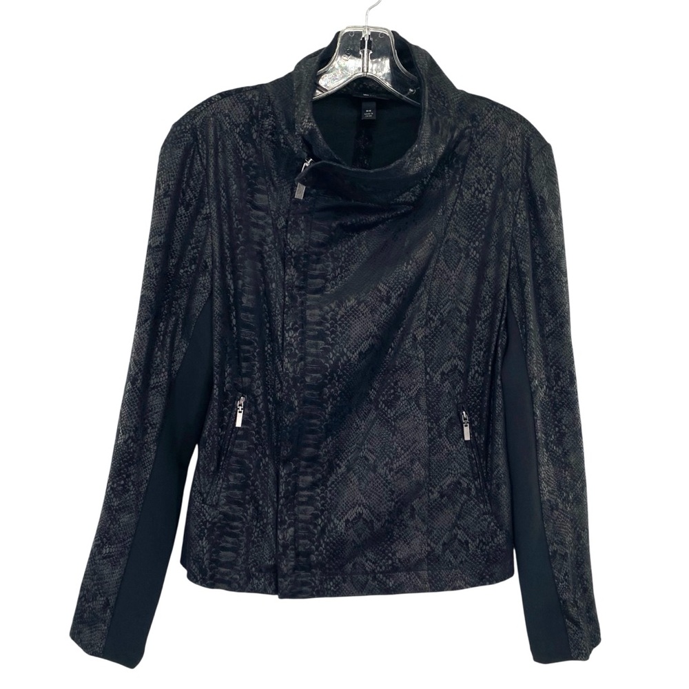 Mossimo Black Snakeskin Print Moto Jacket